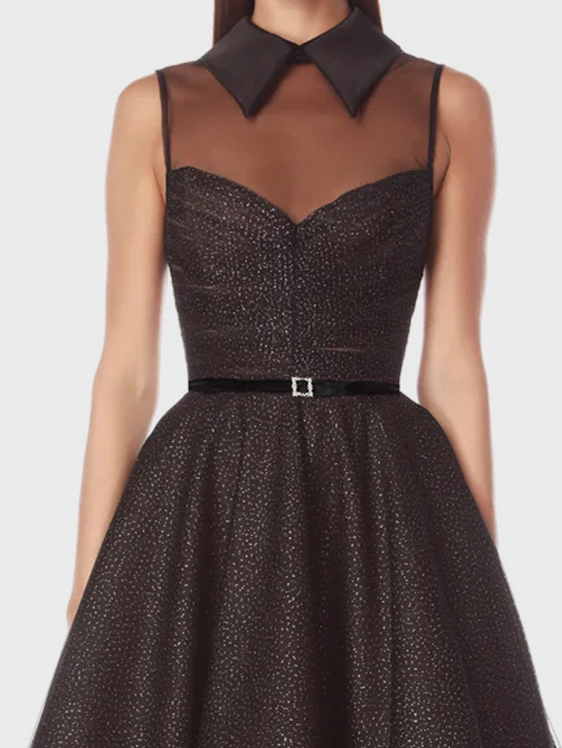 Charlotte Black Midi Dress