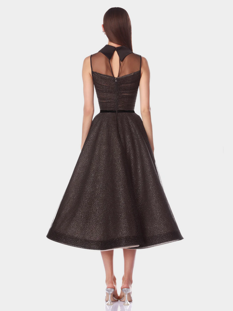 Charlotte Black Midi Dress