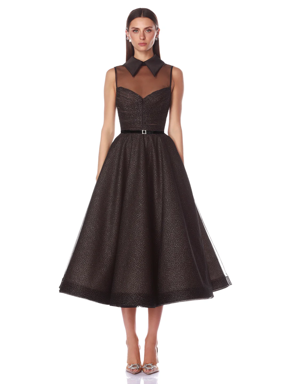 Charlotte Black Midi Dress