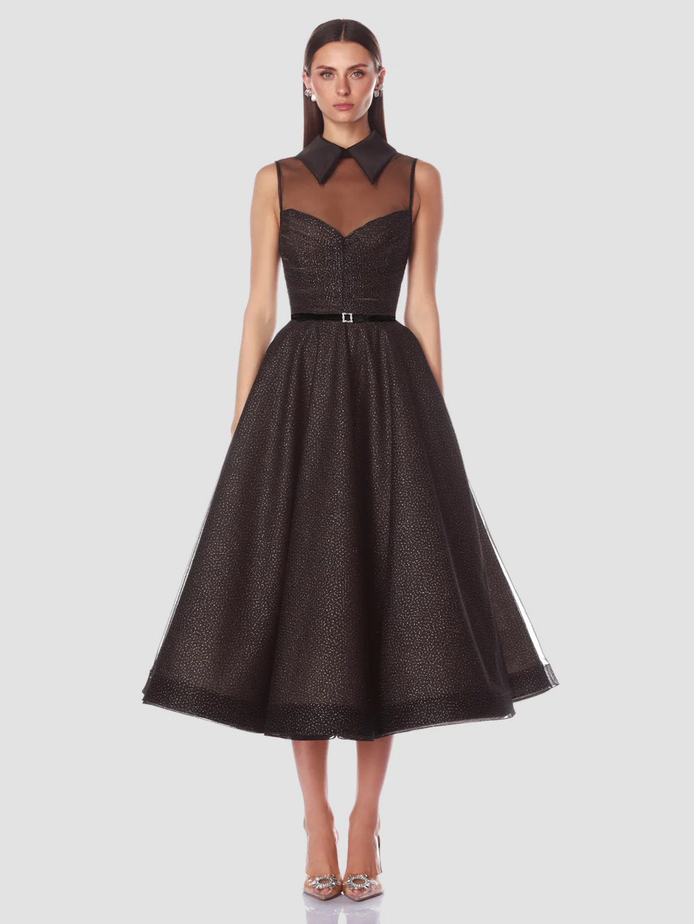 Charlotte Black Midi Dress