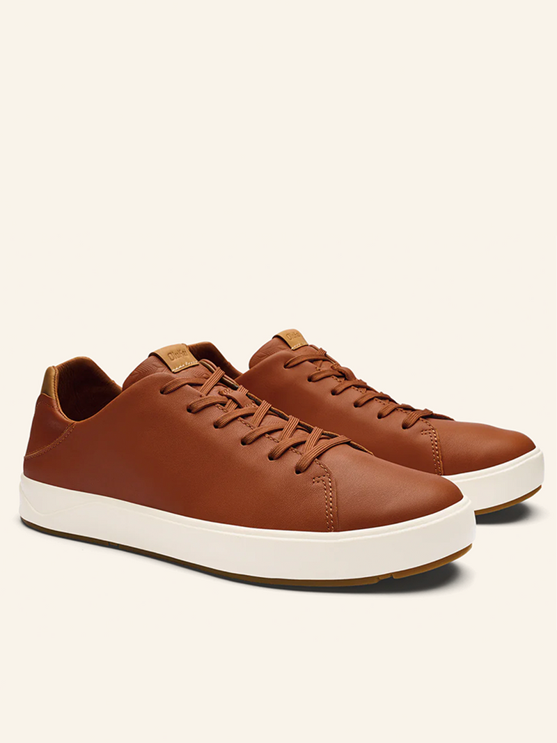 Lae‘ahi Lī ‘Ili Leather Sneaker in Kukui Brown