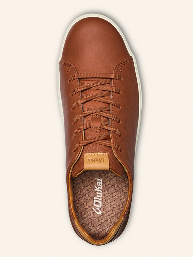 Lae‘ahi Lī ‘Ili Leather Sneaker in Kukui Brown
