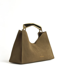 Poline Midi Bag in Cocoa Suede