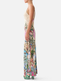Bodrum Botanicals V-Neck Full Length Bias Slip Dress by CAMILLA - View 5