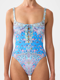 Footsteps In Folklore Lace Up One Piece by CAMILLA - View 6