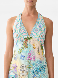 Just Coasting Button Front Halter Playsuit by CAMILLA - View 3