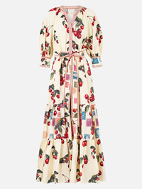 Notes From The Road Tiered Shirt Dress With Short Sleeve by CAMILLA - View 6