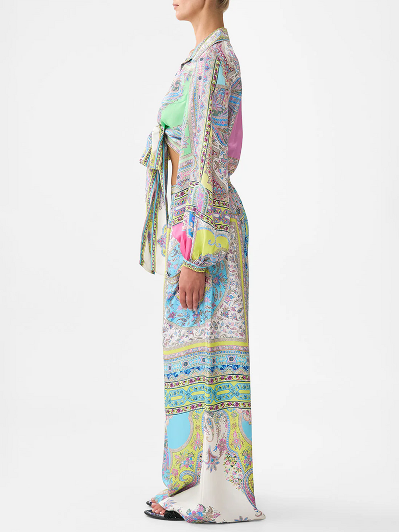 Magic Carpet Ride Cropped Wrap Shirt