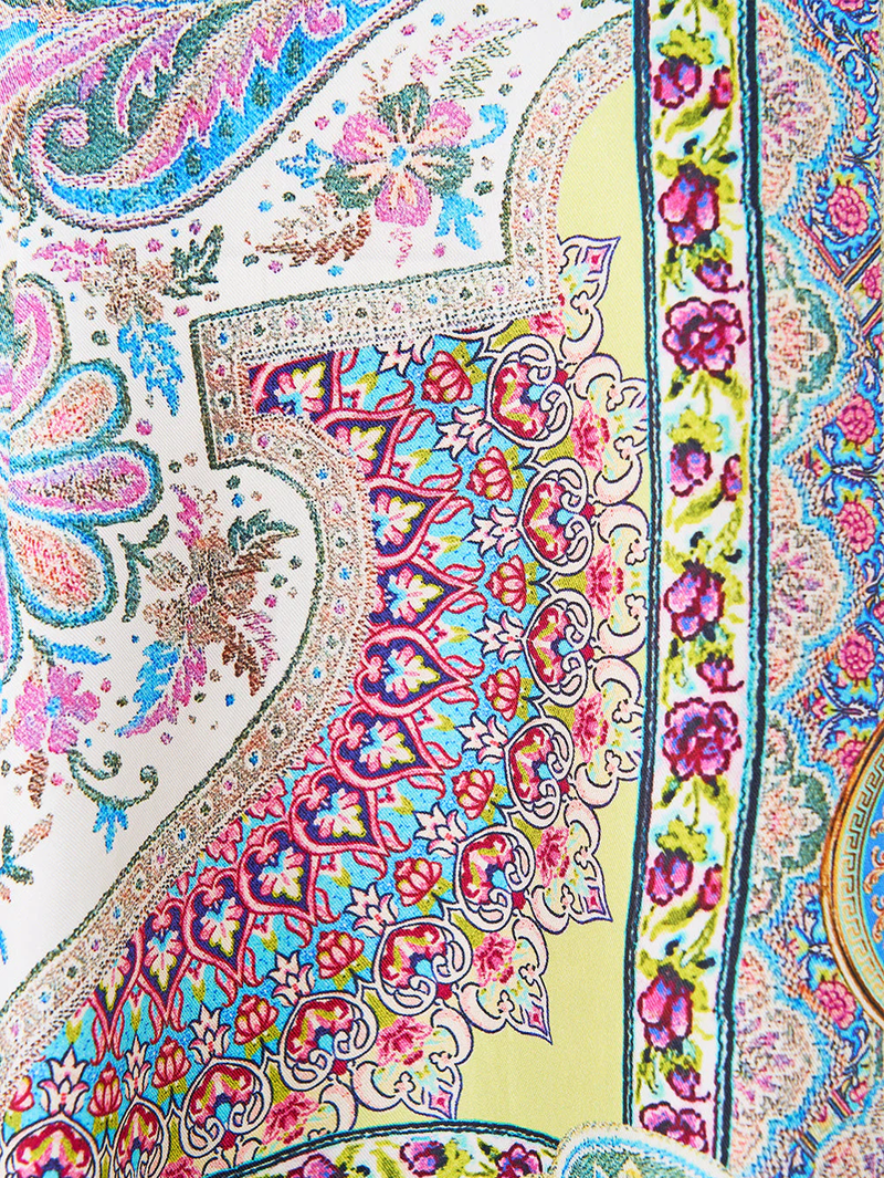 Magic Carpet Ride Paneled Flared Long Skirt