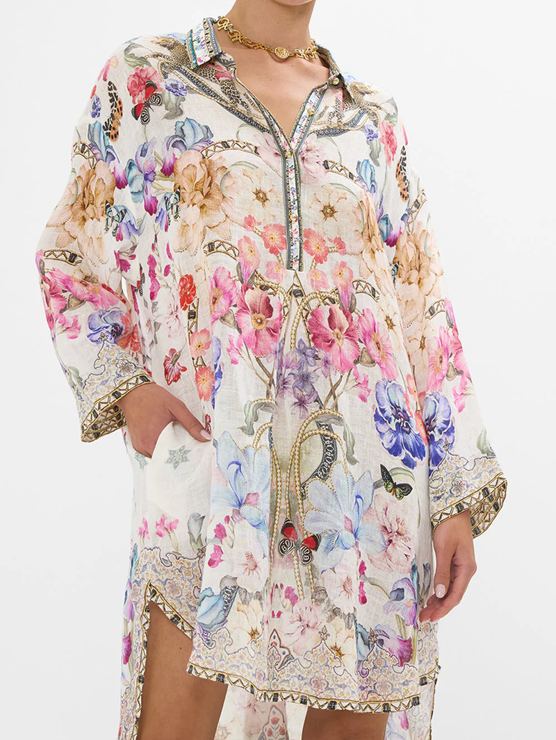 Monserrate Magic Relaxed High Low Shirt Dress