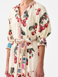 Notes From The Road Tiered Shirt Dress With Short Sleeve