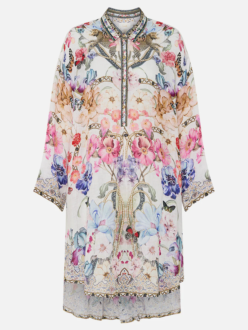 Monserrate Magic Relaxed High Low Shirt Dress