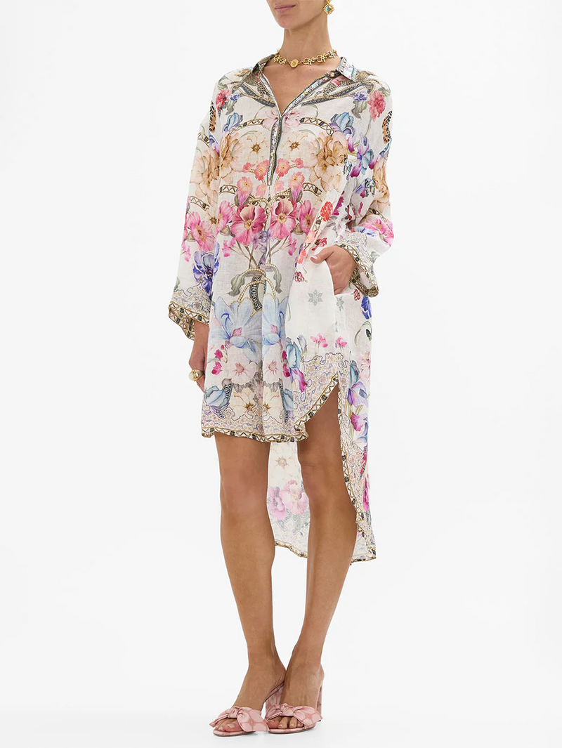 Monserrate Magic Relaxed High Low Shirt Dress