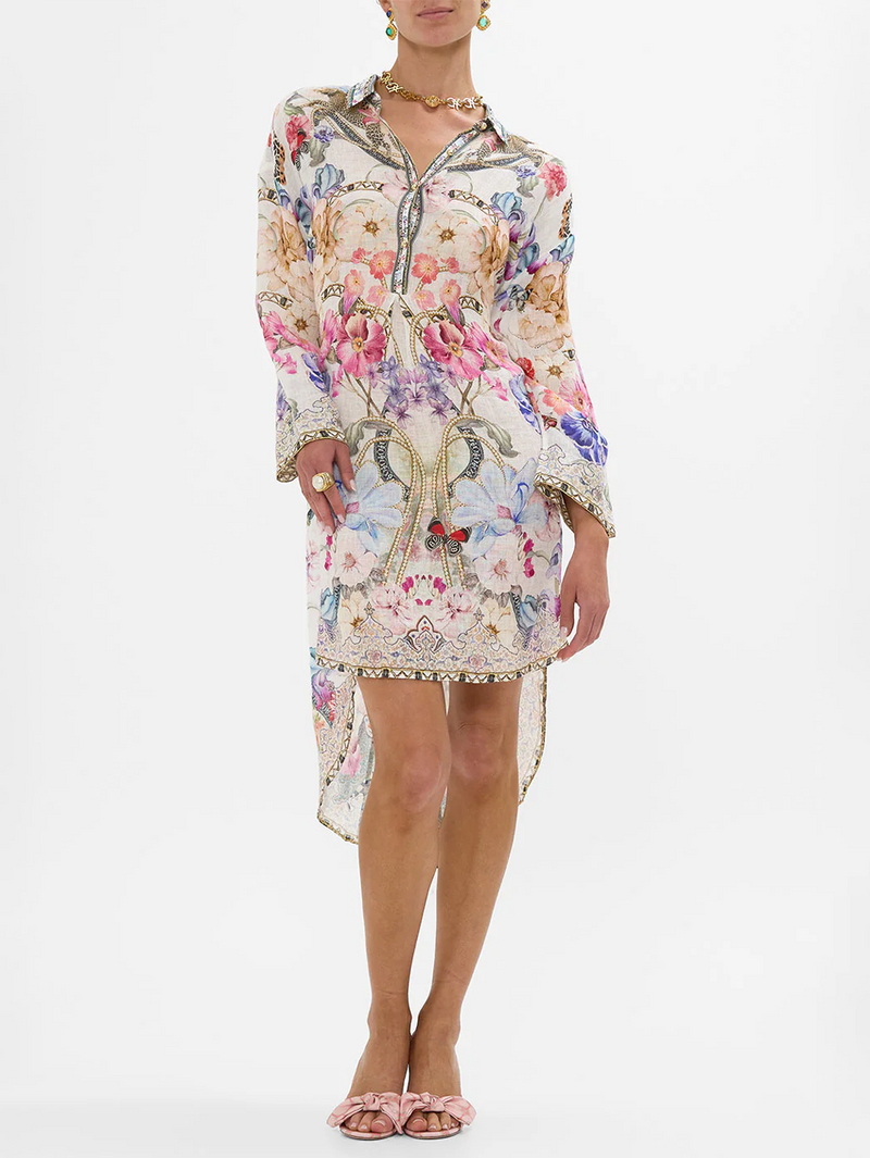 Monserrate Magic Relaxed High Low Shirt Dress