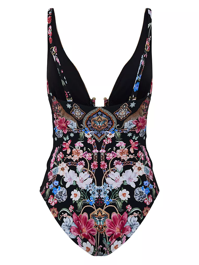 Midnight In Monserrate U-Ring Underwire One-Piece Swimsuit