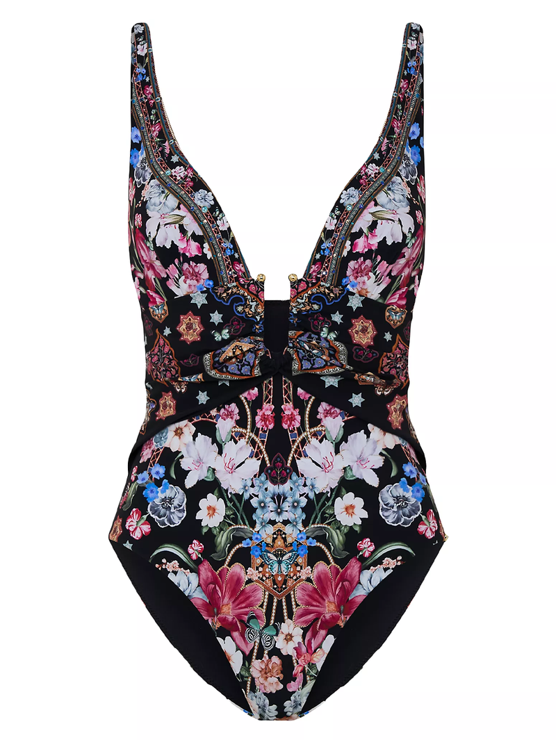Midnight In Monserrate U-Ring Underwire One-Piece Swimsuit