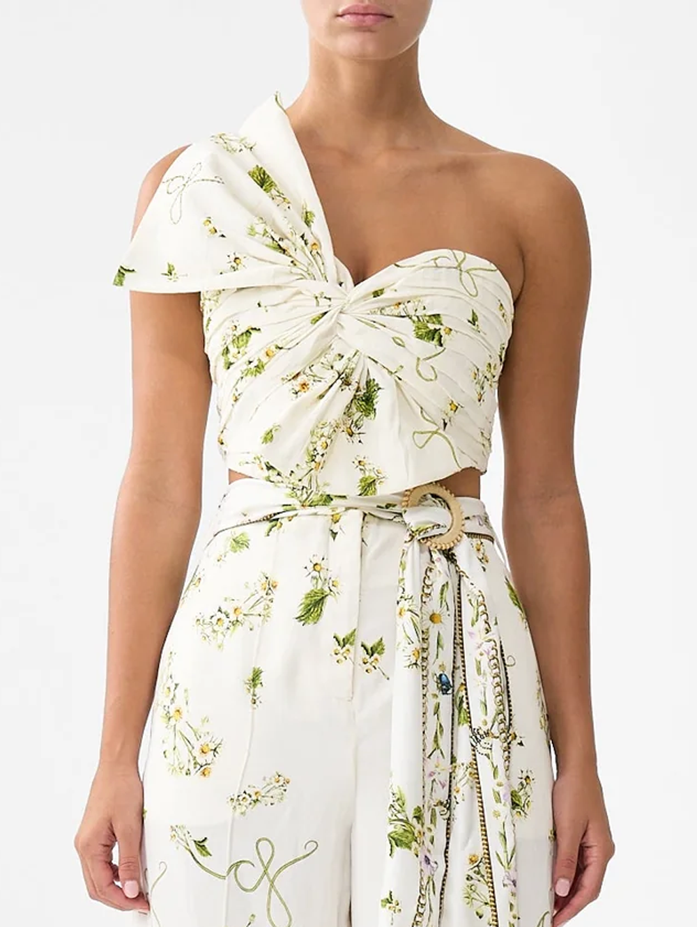 Botanical Utopia Asymmetric Bow Top