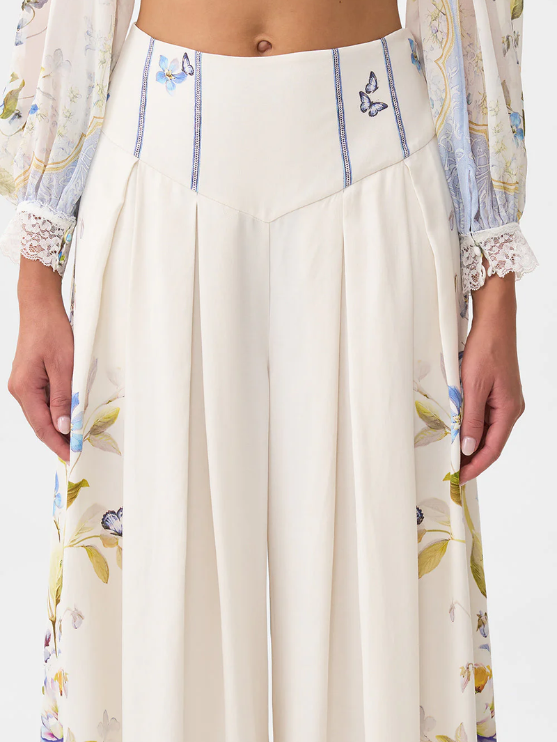 Botanical Ballads Corset Waist Wide Leg Pant
