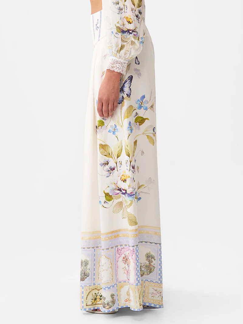 Botanical Ballads Corset Waist Wide Leg Pant