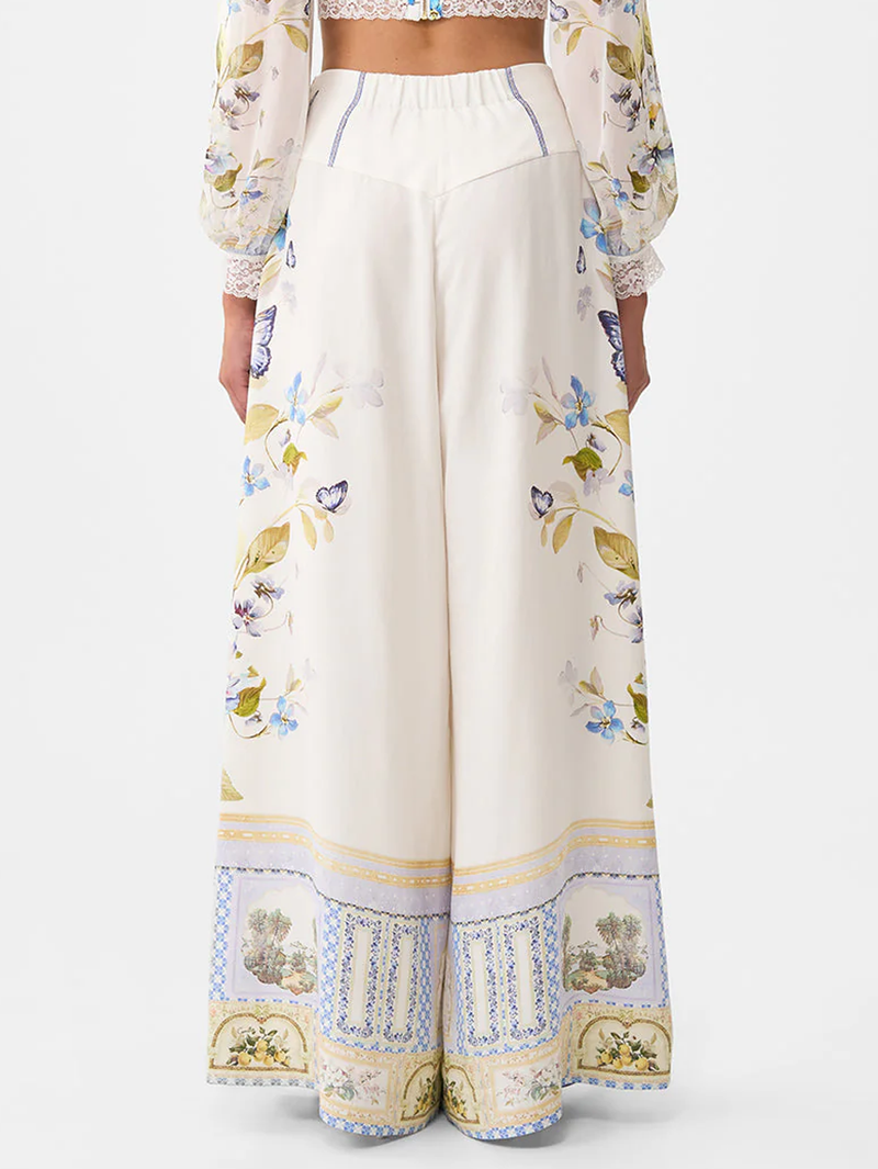 Botanical Ballads Corset Waist Wide Leg Pant