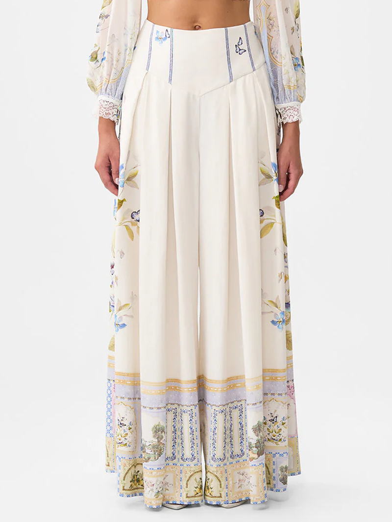 Botanical Ballads Corset Waist Wide Leg Pant