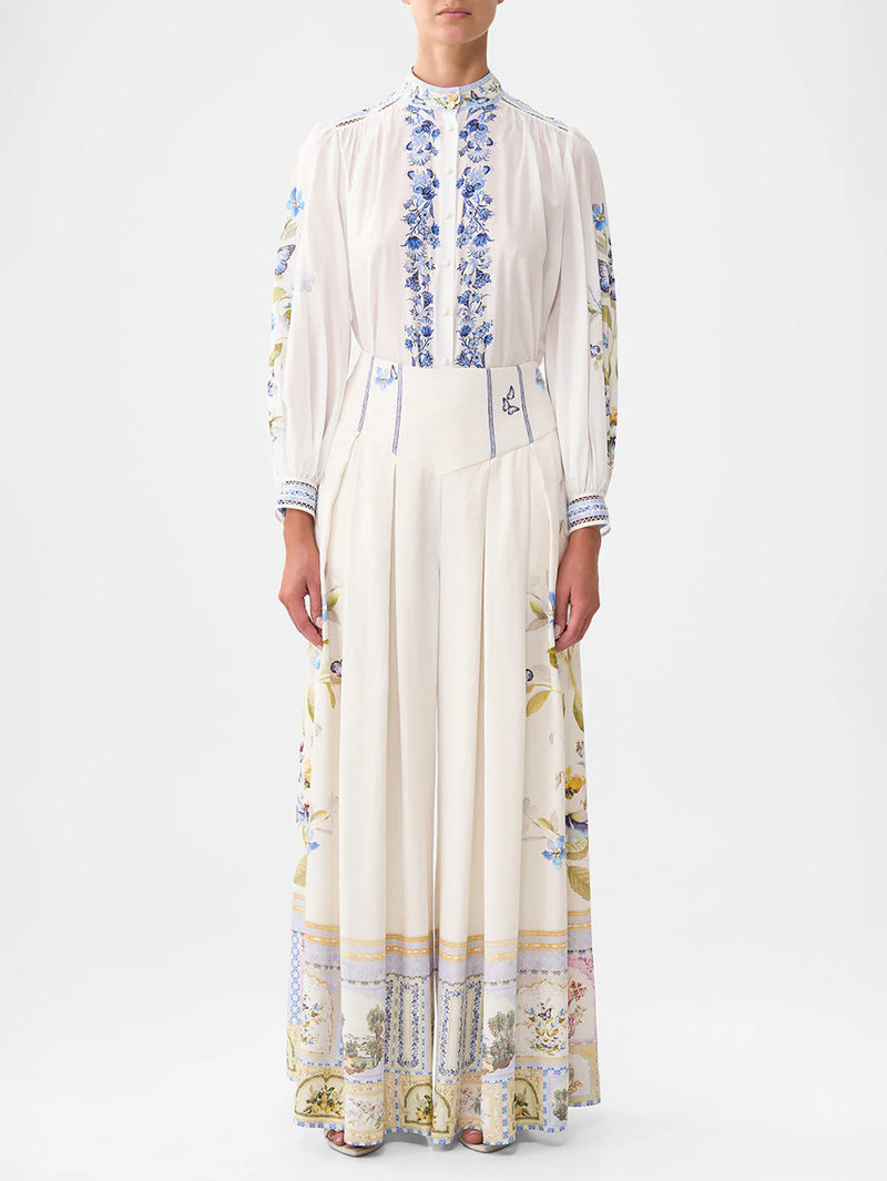 Botanical Ballads Corset Waist Wide Leg Pant