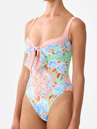 Topkapi Pop Sweetheart Neck One Piece With Tie Front