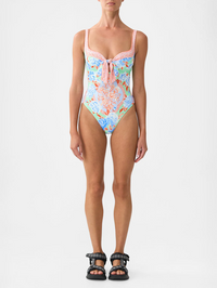 Topkapi Pop Sweetheart Neck One Piece With Tie Front