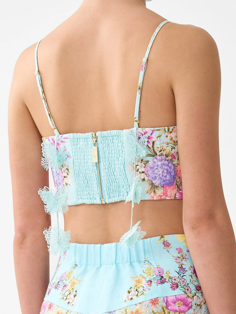 Bazaar Blooms Corset Crop Top