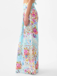 Bazaar Blooms Corset Waist Wide-Leg Pant