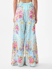 Bazaar Blooms Corset Waist Wide-Leg Pant