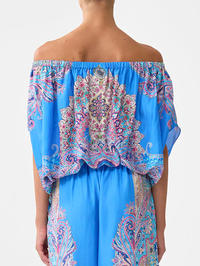 Footsteps In Folklore Off Shoulder Elastic Top