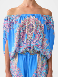 Footsteps In Folklore Off Shoulder Elastic Top