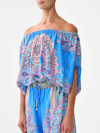 Footsteps In Folklore Off Shoulder Elastic Top