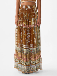 Fabric Of Time 4 Tiered Gathered Skirt