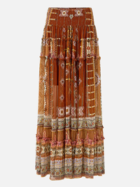 Fabric Of Time 4 Tiered Gathered Skirt