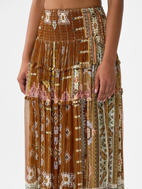 Fabric Of Time 4 Tiered Gathered Skirt