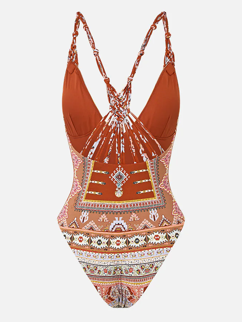 Fabric Of Time V Neck One Piece