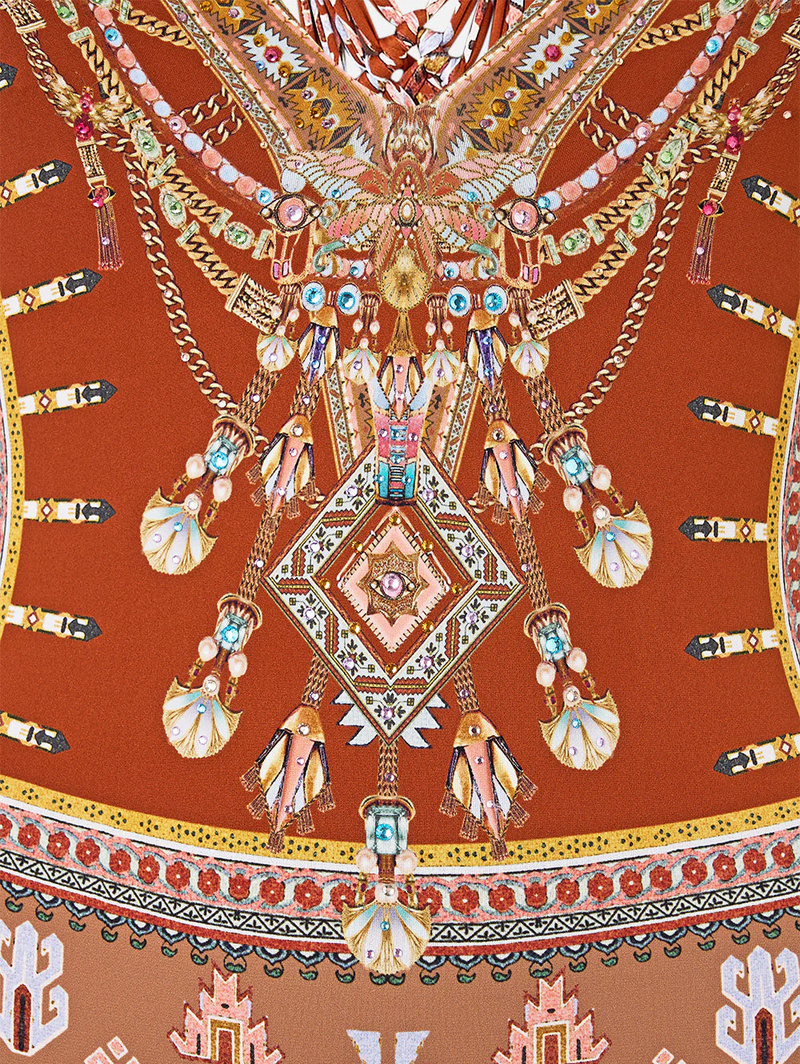 Fabric Of Time V Neck One Piece