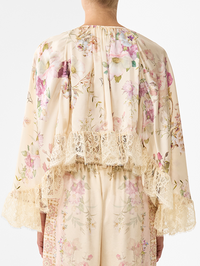 Adorned in Aranjuez Crop Ruffle Top