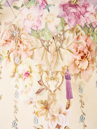 Adorned in Aranjuez V-Neck Full Length Bias Slip Dress