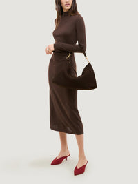 Porto Medium Half Moon Bag In Chocolate