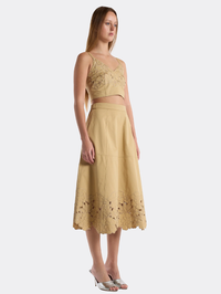 CHRISTY LYNN Feyre Cotton Canvas Top in KHAKI – Image 5