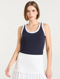 Braided Tank Top by CINQ A SEPT-NAVY-AMY Atelier