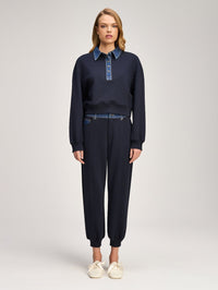 CINQ A SEPT Corenna Pullover in Navy/ruisseau – Image 1