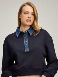 CINQ A SEPT Corenna Pullover in Navy/ruisseau – Image 2