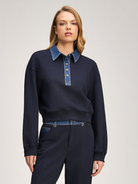 CINQ A SEPT Corenna Pullover in Navy/ruisseau – Image 3