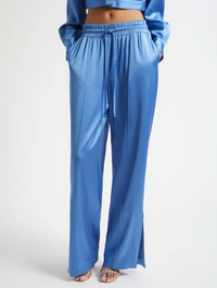 Damoni Satin Pant by CINQ A SEPT-COBALT WAVE-AMY Atelier