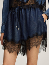 CINQ A SEPT Drapey Tencel Verne Short in Inkwell/black – Image 6