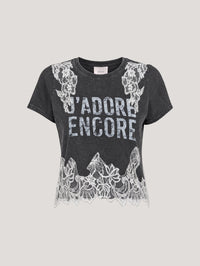 CINQ A SEPT JADORE ENCORE TEE IN WASHED BLACK/IVORY – Image 7